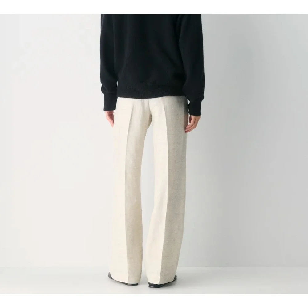 ARITZIA The Limitless Linen Pant in Natural Ecru